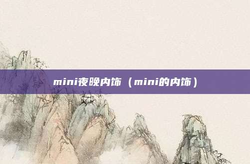 mini夜晚内饰（mini的内饰）