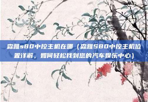 森雅s80中控主机在哪（森雅S80中控主机位置详解，如何轻松找到您的汽车娱乐中心）
