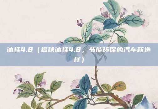 油耗4.8（揭秘油耗4.8，节能环保的汽车新选择）