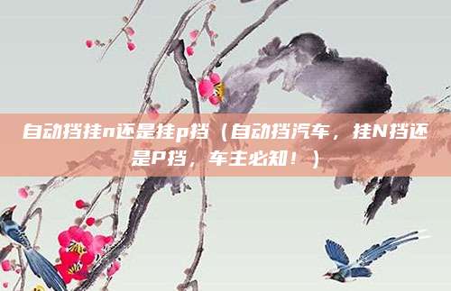 自动挡挂n还是挂p挡(自动挡汽车,挂N挡还是P挡,车主必知!)