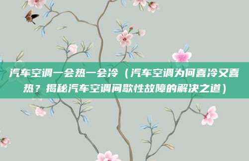 汽车空调一会热一会冷(汽车空调为何喜冷又喜热?揭秘汽车空调间歇性故障的解决之道)