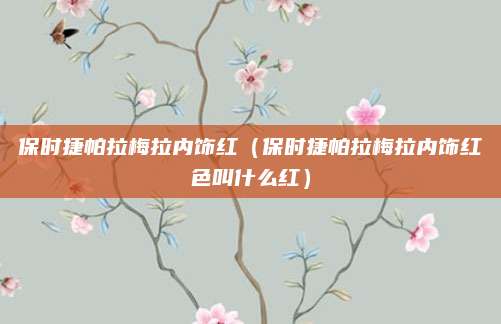 保时捷帕拉梅拉内饰红(保时捷帕拉梅拉内饰红色叫什么红)