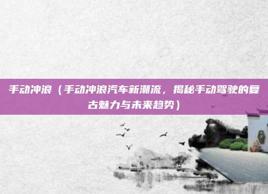 手动冲浪(手动冲浪汽车新潮流,揭秘手动驾驶的复古魅力与未来趋势)