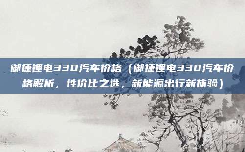 御捷锂电330汽车价格(御捷锂电330汽车价格解析,性价比之选,新能源出行新体验)