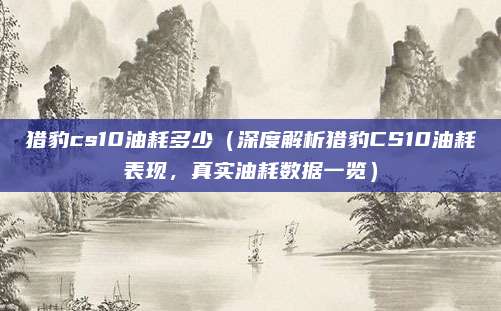 猎豹cs10油耗多少(深度解析猎豹CS10油耗表现,真实油耗数据一览)