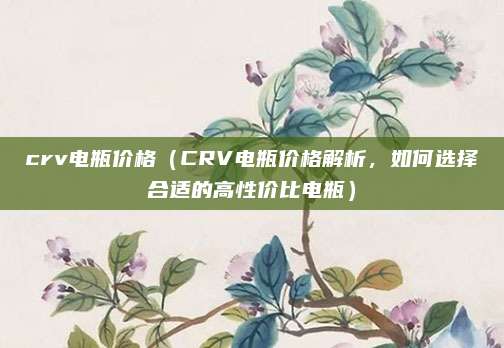 crv电瓶价格(CRV电瓶价格解析,如何选择合适的高性价比电瓶)
