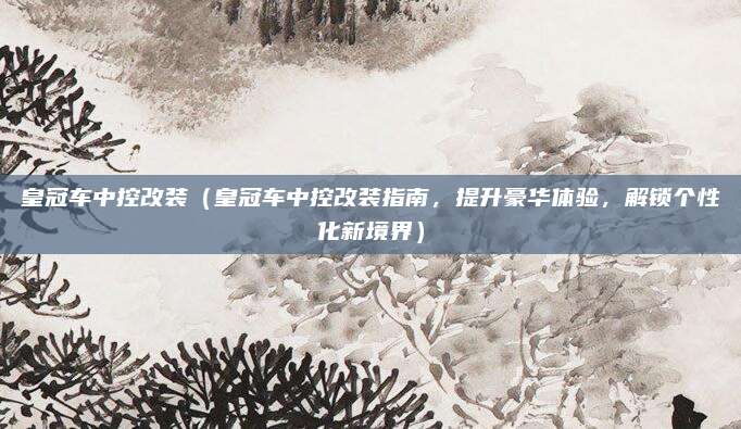皇冠车中控改装(皇冠车中控改装指南,提升豪华体验,解锁个性化新境界)