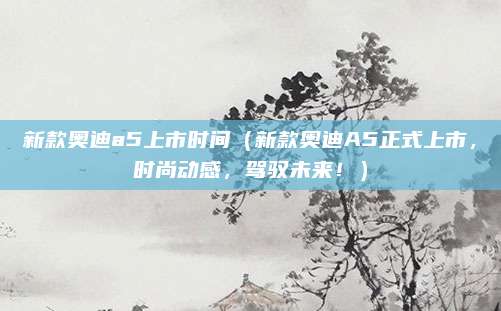 新款奥迪a5上市时间(新款奥迪A5正式上市,时尚动感,驾驭未来!)