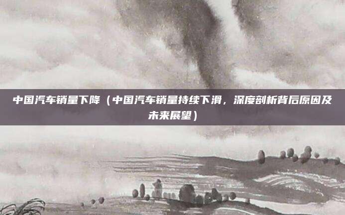 中国汽车销量下降(中国汽车销量持续下滑,深度剖析背后原因及未来展望)