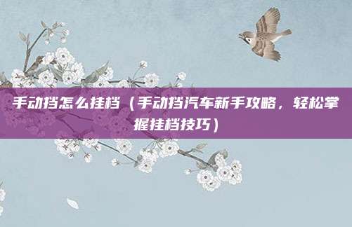 手动挡怎么挂档(手动挡汽车新手攻略,轻松掌握挂档技巧)
