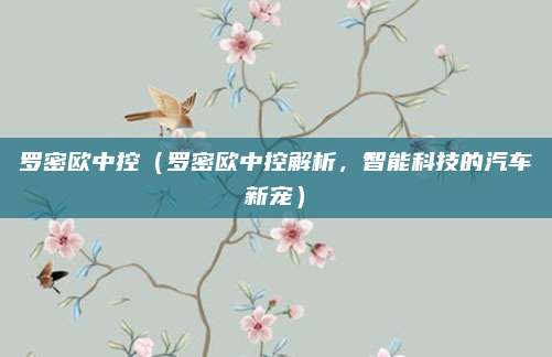 罗密欧中控(罗密欧中控解析,智能科技的汽车新宠)