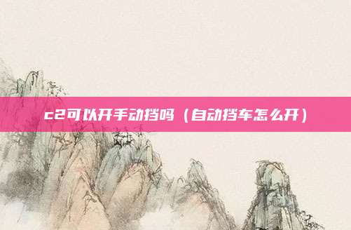 c2可以开手动挡吗(自动挡车怎么开)