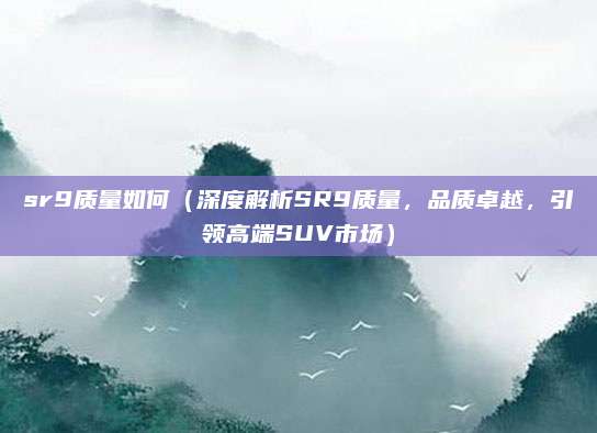 sr9质量如何（深度解析SR9质量，品质卓越，引领高端SUV市场）