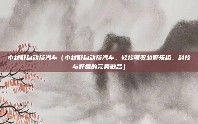 小越野自动挡汽车（小越野自动挡汽车，轻松驾驭越野乐趣，科技与舒适的完美融合）