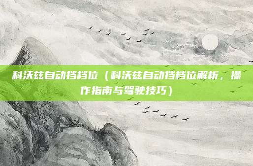 科沃兹自动挡档位（科沃兹自动挡档位解析，操作指南与驾驶技巧）