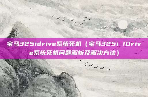 宝马325idrive系统死机（宝马325i IDrive系统死机问题解析及解决方法）
