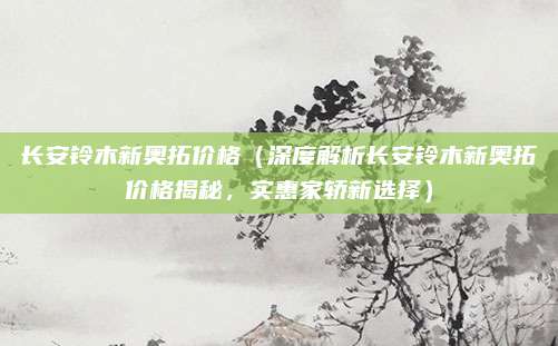 长安铃木新奥拓价格（深度解析长安铃木新奥拓价格揭秘，实惠家轿新选择）