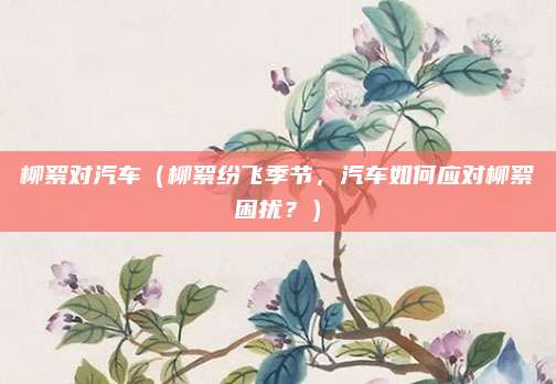 柳絮对汽车（柳絮纷飞季节，汽车如何应对柳絮困扰？）