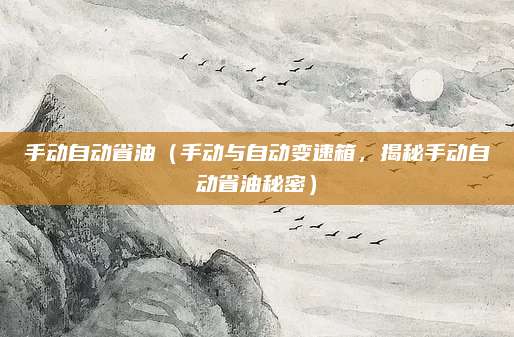 手动自动省油(手动与自动变速箱,揭秘手动自动省油秘密)