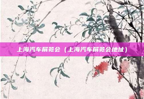 上海汽车展览会(上海汽车展览会地址)