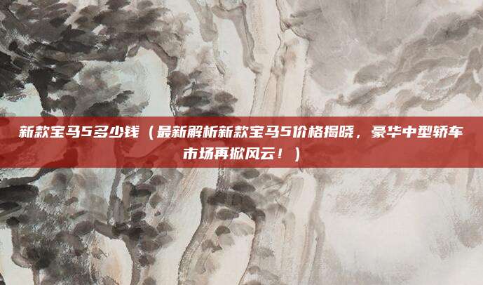 新款宝马5多少钱(最新解析新款宝马5价格揭晓,豪华中型轿车市场再掀风云!)