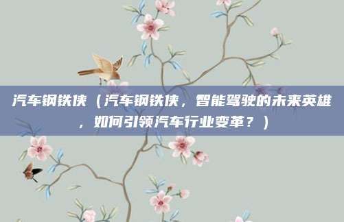 汽车钢铁侠（汽车钢铁侠，智能驾驶的未来英雄，如何引领汽车行业变革？）