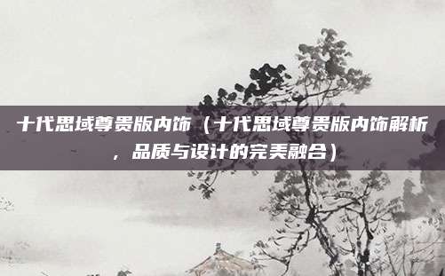 十代思域尊贵版内饰(十代思域尊贵版内饰解析,品质与设计的完美融合)
