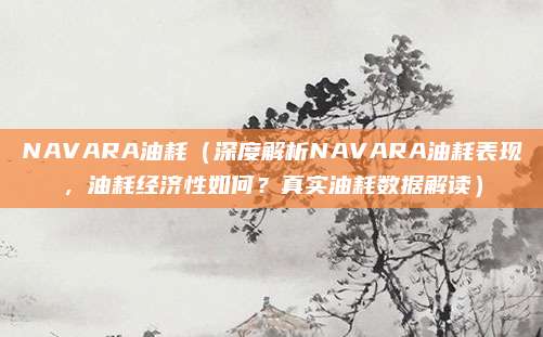 NAVARA油耗(深度解析NAVARA油耗表现,油耗经济性如何?真实油耗数据解读)