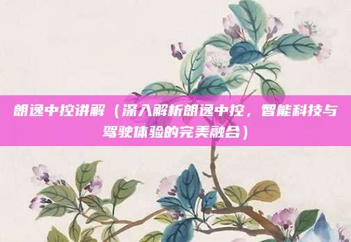 朗逸中控讲解(深入解析朗逸中控,智能科技与驾驶体验的完美融合)