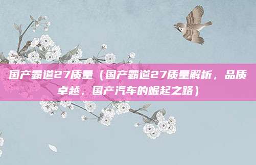 国产霸道27质量(国产霸道27质量解析,品质卓越,国产汽车的崛起之路)