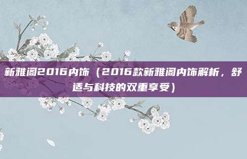 新雅阁2016内饰(2016款新雅阁内饰解析,舒适与科技的双重享受)