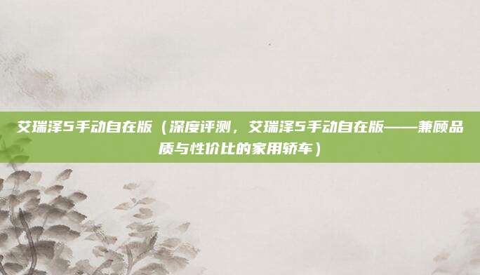 艾瑞泽5手动自在版（深度评测，艾瑞泽5手动自在版——兼顾品质与性价比的家用轿车）