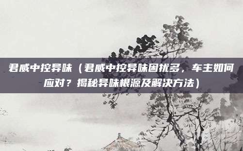 君威中控异味(君威中控异味困扰多,车主如何应对?揭秘异味根源及解决方法)