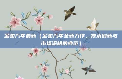 宝骏汽车最新（宝骏汽车全新力作，技术创新与市场深耕的典范）