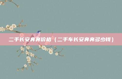 二手长安奔奔价格(二手车长安奔奔多少钱)