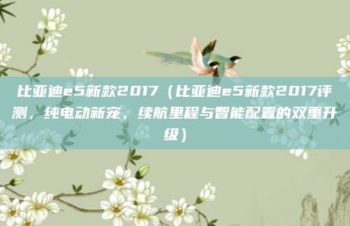 比亚迪e5新款2017（比亚迪e5新款2017评测，纯电动新宠，续航里程与智能配置的双重升级）