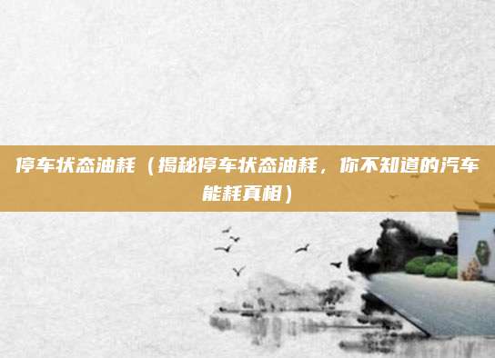 停车状态油耗（揭秘停车状态油耗，你不知道的汽车能耗真相）