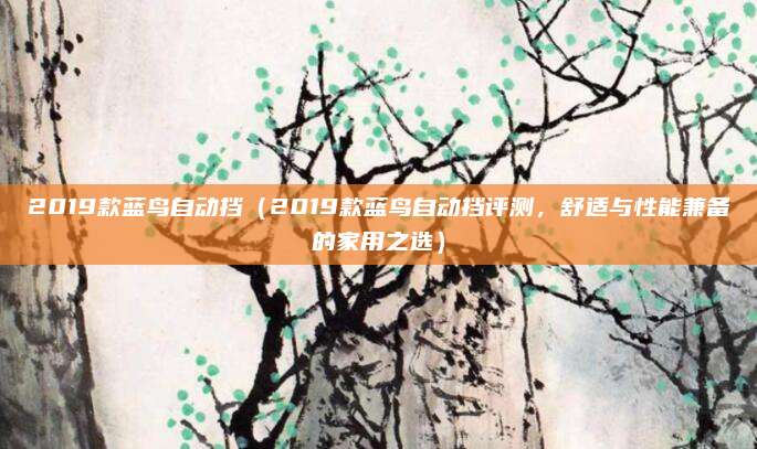 2019款蓝鸟自动挡(2019款蓝鸟自动挡评测,舒适与性能兼备的家用之选)