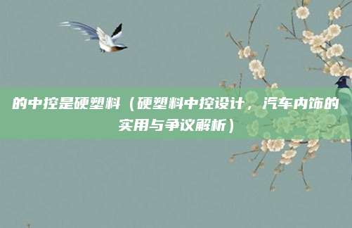 的中控是硬塑料（硬塑料中控设计，汽车内饰的实用与争议解析）