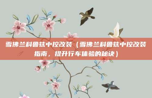 雪佛兰科鲁兹中控改装（雪佛兰科鲁兹中控改装指南，提升行车体验的秘诀）