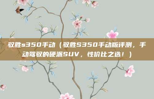 驭胜s350手动（驭胜S350手动版评测，手动驾驭的硬派SUV，性价比之选！）