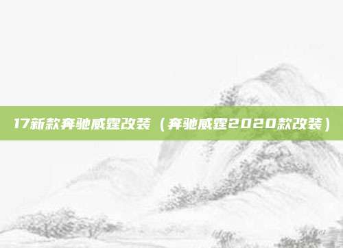 17新款奔驰威霆改装(奔驰威霆2020款改装)