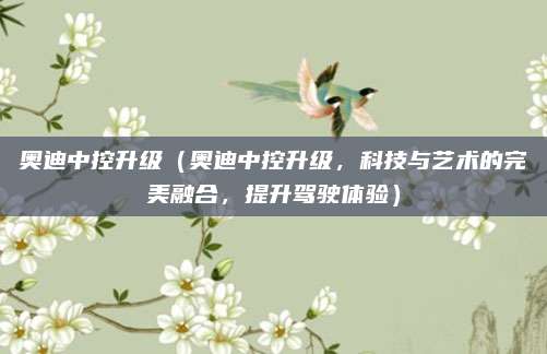 奥迪中控升级（奥迪中控升级，科技与艺术的完美融合，提升驾驶体验）