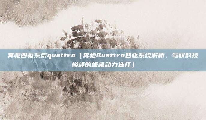 奔驰四驱系统quattro（奔驰Quattro四驱系统解析，驾驭科技巅峰的终极动力选择）