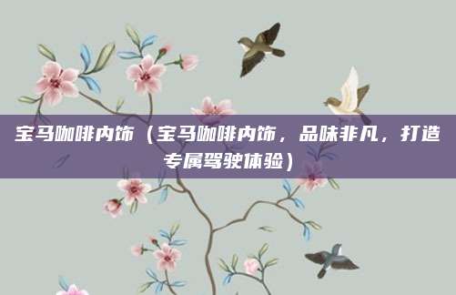 宝马咖啡内饰（宝马咖啡内饰，品味非凡，打造专属驾驶体验）