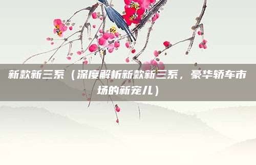 新款新三系（深度解析新款新三系，豪华轿车市场的新宠儿）