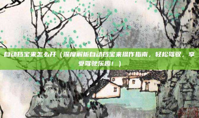 自动挡宝来怎么开（深度解析自动挡宝来操作指南，轻松驾驭，享受驾驶乐趣！）