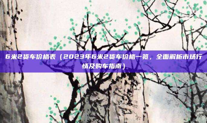 6米2货车价格表（2023年6米2货车价格一览，全面解析市场行情及购车指南）