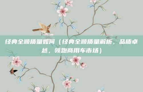 经典全顺质量如何（经典全顺质量解析，品质卓越，领跑商用车市场）
