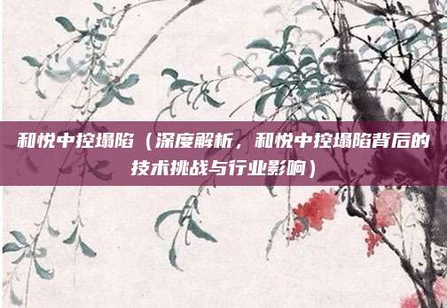 和悦中控塌陷(深度解析,和悦中控塌陷背后的技术挑战与行业影响)